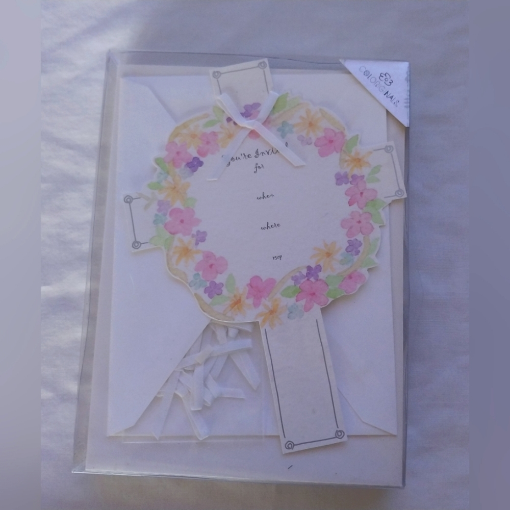 NIP 10 Invitations Cross Floral